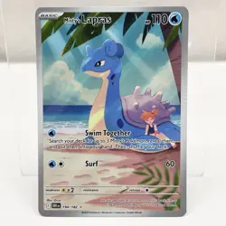 Pokemon TCG Misty's Lapras Destined Rivals 194/182 Illustration Rare Card - Image 1