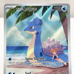 Pokemon TCG Misty's Lapras Destined Rivals 194/182 Illustration Rare Card - Image 2