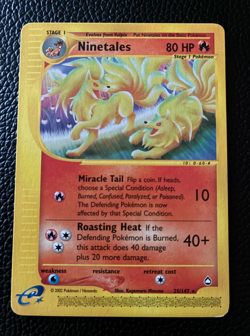 Pokemon TCG Ninetales 25/147 Rare Aquapolis Card 2002 - Image 1