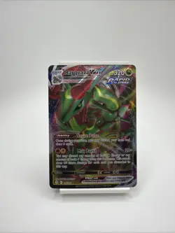 Pokemon TCG Rayquaza VMAX 111/203 SWSH07: Evolving Skies Ultra Rare Holo Card - Image 1