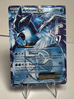 DAMAGED Articuno EX 25/135 Holofoil Team Plasma Storm AUTHENTIC Pokemon Card - Image 1