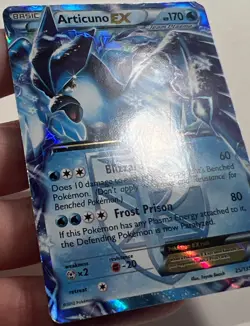 DAMAGED Articuno EX 25/135 Holofoil Team Plasma Storm AUTHENTIC Pokemon Card - Image 4
