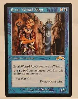 Mtg 💥💥 Ertai, Wizard Adept 💥💥 Exodus 🌟RARE LEGEND🌟 Magic The Gathering - Image 1