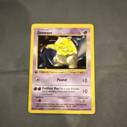 Pokemon Drowzee Common 1st Edition Base Set Shadowless 49/102 LP - Image 1