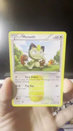 Pokemon TCG vintage/mid-era Meowth 102/101 Noble Victories Holo NM-/LP+ - Image 2