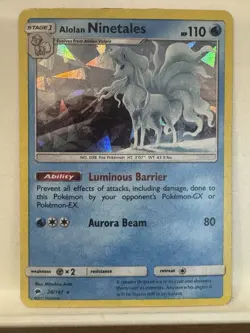 Alolan Ninetales 28/147 Cracked Ice Holo Deck Exclusives Pokemon TCG HP - Image 1