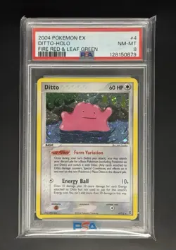2004 Pokemon EX Fire Red & Leaf Green Ditto - Holo Foil #4 PSA 8 - Image 2