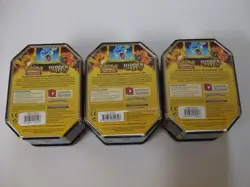 Pokemon Hidden Fates GX Tins Art Set of 3 Sealed Charizard Raichu Gyarados - Image 2