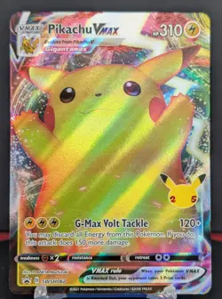 Pokemon Pikachu VMAX #SWSH062 English Black Star Promo Celebrations Stamped - Image 1