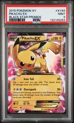 2015 POKEMON XY BLACK STAR PROMOS #XY84 PIKACHU EX PSA 9 - Image 1