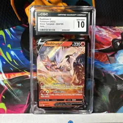 Reshiram V 024/195 - CGC Gem Mint 10 - Silver Tempest - Pokemon TCG 2022 - Image 1