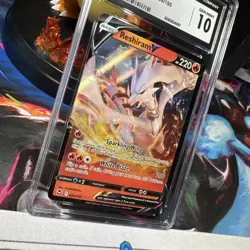 Reshiram V 024/195 - CGC Gem Mint 10 - Silver Tempest - Pokemon TCG 2022 - Image 2