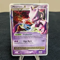 2008 Pokemon Diamond & Pearl Mewtwo LV.X #DP28 Black Star Promo Holo - LP - Image 2