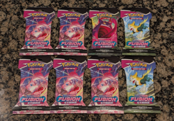 8x Pokemon TCG: Sword & Shield Fusion Strike Sleeved Booster Pack - Image 1