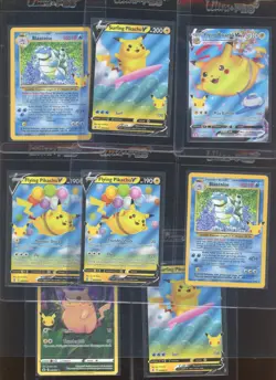 Lot of (8) Pokemon TCG Assorted Celebrations Lot Blastoise & Flying Pika - Image 1