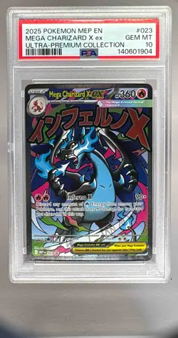 140601904 Mega Charizard X ex 2025 Pokemon Black Star Promos #023 PSA 10 - Image 1
