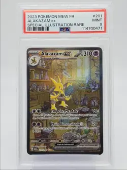 ALAKAZAM EX 2023 POKEMON 151 SPECIAL ILLUSTRATION RARE R 201/165 PSA 9 Q0004 - Image 1