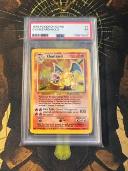 Pokemon Charizard 4/102 Base Set Vintage Holo PSA 1 - Image 1