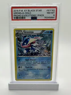 2016 Pokemon XY Greninja XY162 Evolutions Black Star Promo NM-MT PSA 8 - Image 1