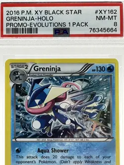 2016 Pokemon XY Greninja XY162 Evolutions Black Star Promo NM-MT PSA 8 - Image 2