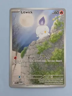 Pokemon Scarlet & Violet White Flare Litwick 101/086 Illustration Rare - Image 1