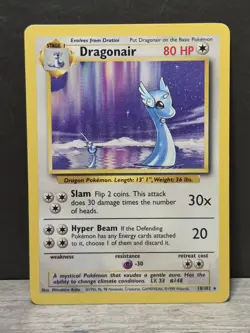 Pokemon TCG Dragonair 18/102 Base Set Non-Holo Rare Unlimited Vintage 1999 - Image 1