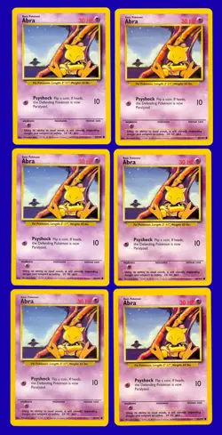LOT of (12) 1999 Pokemon Game Base Set Abra 43/102 - RARE - Mint to Gem Mint - Image 1