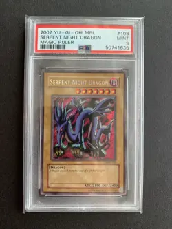 Yugioh Serpent Night Dragon MRL-103 PSA 9 - Image 1