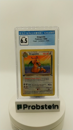 1999 POKEMON FOSSIL 1ST EDITION #19/62 DRAGONITE CGC 6.5 EX-NM+ - Image 2
