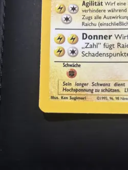 Pokemon TCG Raichu Base Set 14/102 Holo Rare 1st Edition GERMAN - Lightly Played - Image 3