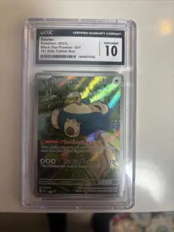 Snorlax 051 Sv: Scarlet & Violet Promo Cards Holo CGC GEM MINT 10! - Image 1
