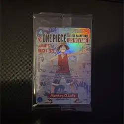 Bandai Namco Monkey.D.Luffy Promo Full Art Holo US Voyage One Piece CCG Card - Image 1