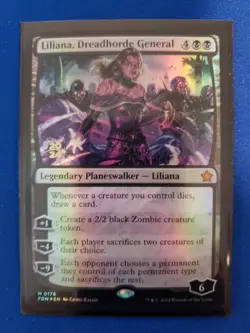 MTG Liliana, Dreadhorde General Foundations Prerelease Card Foil NM - Image 1