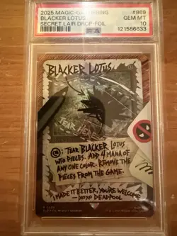 PSA 10 Blacker Lotus (Rainbow Foil) Secret Lair Drop Foil - Image 1