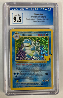 2021 Pokemon Blastoise Celebrations 2/102 Holo CGC 9.5 - Image 1