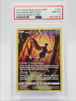 GALARIAN ARTICUNO 2023 POKEMON CROWN BLACK STAR PROMO SWSH282 PSA 8 Q0004 - Image 1