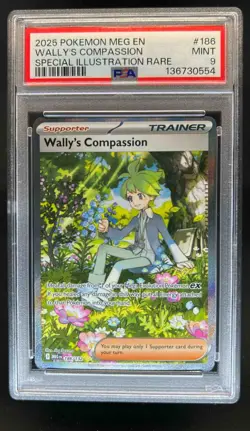 2025 Pokemon Mega Wally's Compassion Special Illustration Rare #186/132 PSA 9 - Image 1