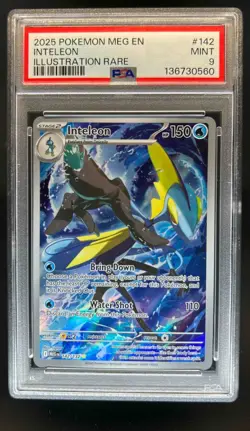 2025 Pokemon Mega Evolution Inteleon Illustration Rare #142/132 PSA 9 - Image 1
