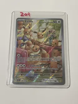 Pokemon Eevee 188/167 Sv06: Twilight Masquerade Illustration Rare Holo 50 HP - Image 1