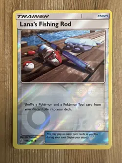 Lana's Fishing Rod - 195/236 - Uncommon - Reverse Holo NM, English Pokemon Cosmi - Image 1