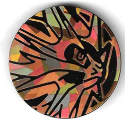 SOLGALEO CRACKED ICE POKEMON COIN ORANGE HOLOFOIL REGULAR SIZE FREE SHIPPING - Image 1