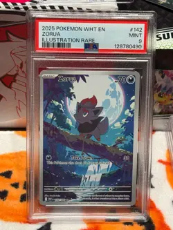 Zorua Illustration Rare Pokemon Wht En-White Flare 142/086 PSA 9 - Image 1