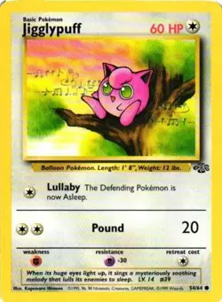 JIGGLYPUFF 54/64 POKEMON JUNGLE UNLIMITED - Image 1