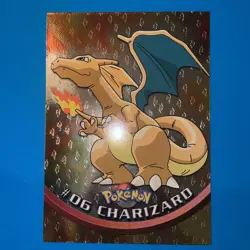 Topps 2000 Pokemon Charizard #06 Holo Foil Flames Embossed Rare - Image 1