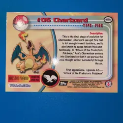 Topps 2000 Pokemon Charizard #06 Holo Foil Flames Embossed Rare - Image 4