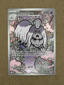 Pokemon TCG Houndstone Illustration Rare Card 145/132 English Nm Holo - Image 1