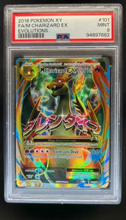 2016 Pokemon XY Evolutions M Charizard EX #101/108 PSA 9 - Image 1