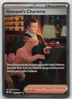 Pokemon TCG - Giovanni's Charisma 204/165 151 Special Illustration Rare NM - Image 1