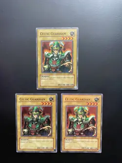 Yugioh Celtic Guardian LOB-007 Super Rare Unlimited Edition MP/HP X3 - Image 1