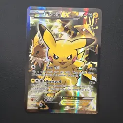 Pokemon Pikachu EX Holo Black Star Promo Card XY124 English LP - Image 1
